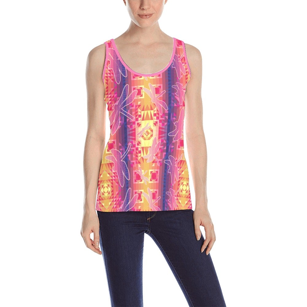 Kaleidoscope Dragonfly All Over Print Tank Top for Women (Model T43) All Over Print Tank Top for Women (T43) e-joyer