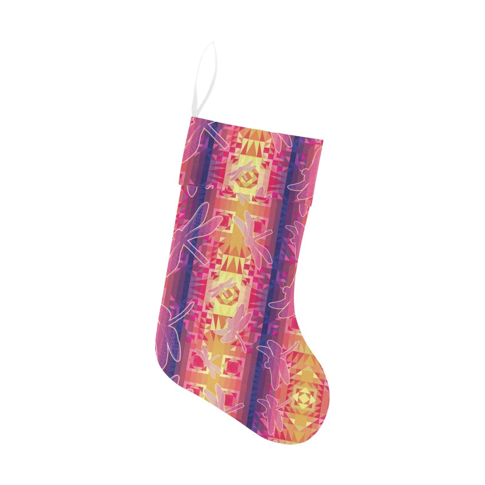 Kaleidoscope Dragonfly Christmas Stocking holiday stocking e-joyer