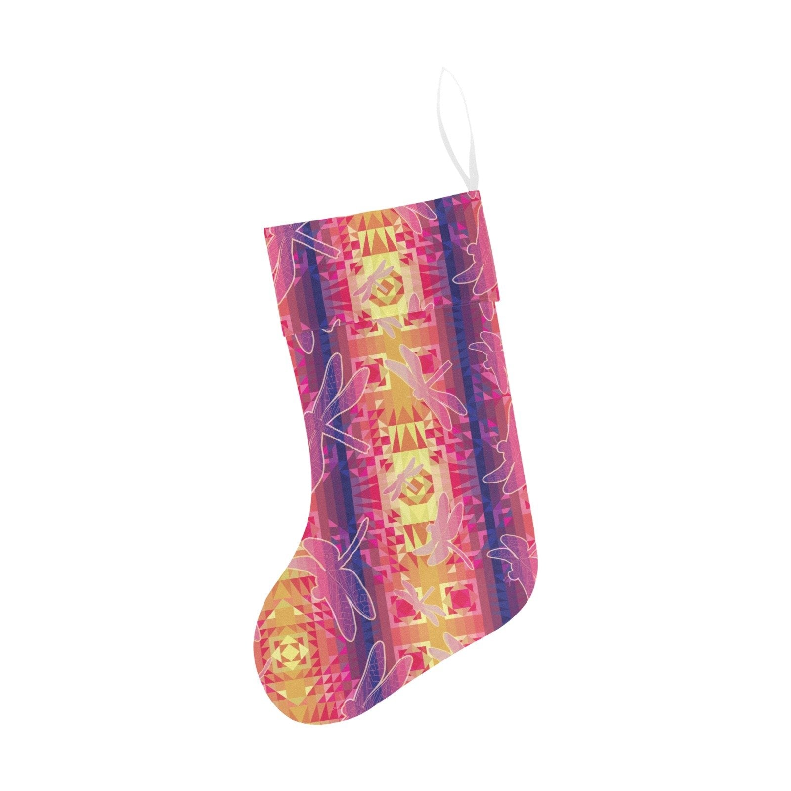 Kaleidoscope Dragonfly Christmas Stocking holiday stocking e-joyer
