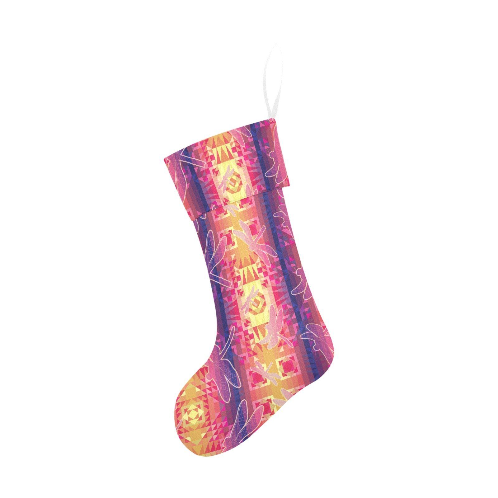 Kaleidoscope Dragonfly Christmas Stocking holiday stocking e-joyer