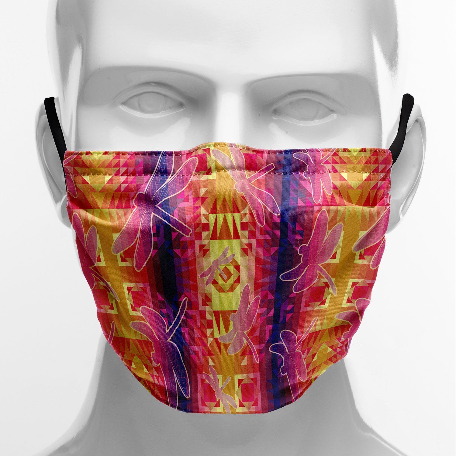 Kaleidoscope Dragonfly Face Cover Herman