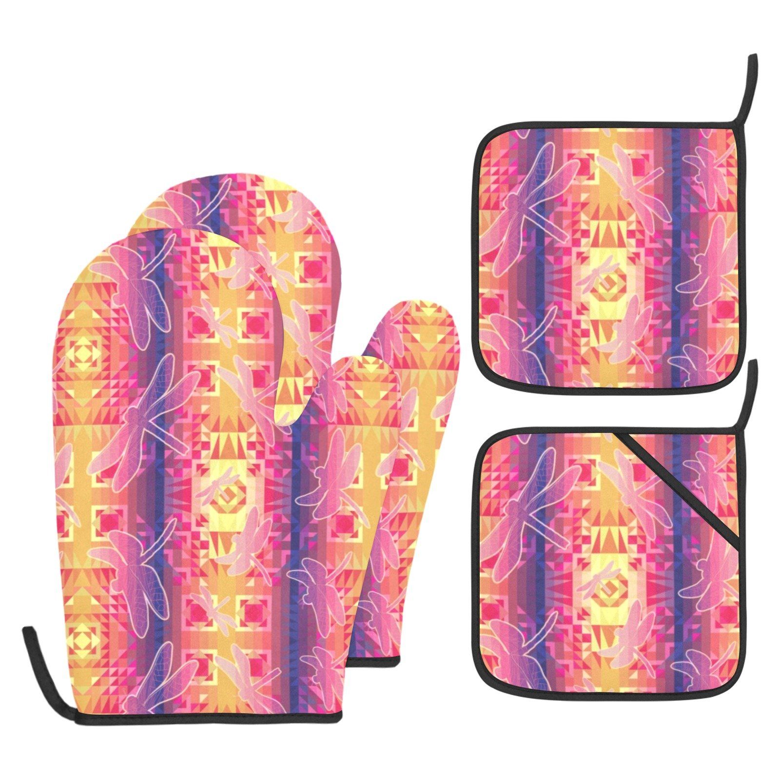 Kaleidoscope Dragonfly Oven Mitt & Pot Holder Oven Mitt & Pot Holder e-joyer