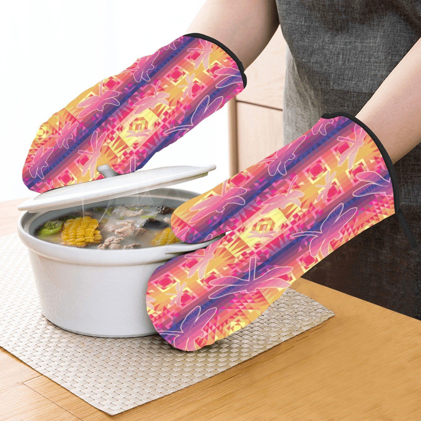 Kaleidoscope Dragonfly Oven Mitt & Pot Holder Oven Mitt & Pot Holder e-joyer