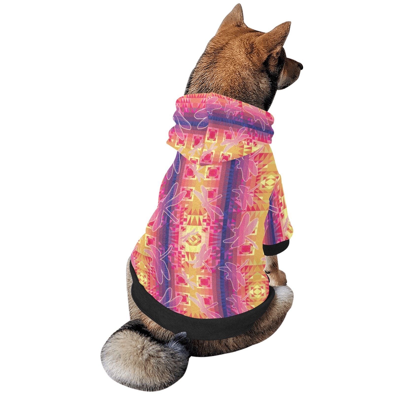 Kaleidoscope Dragonfly Pet Dog Hoodie Pet Dog Hoodie e-joyer