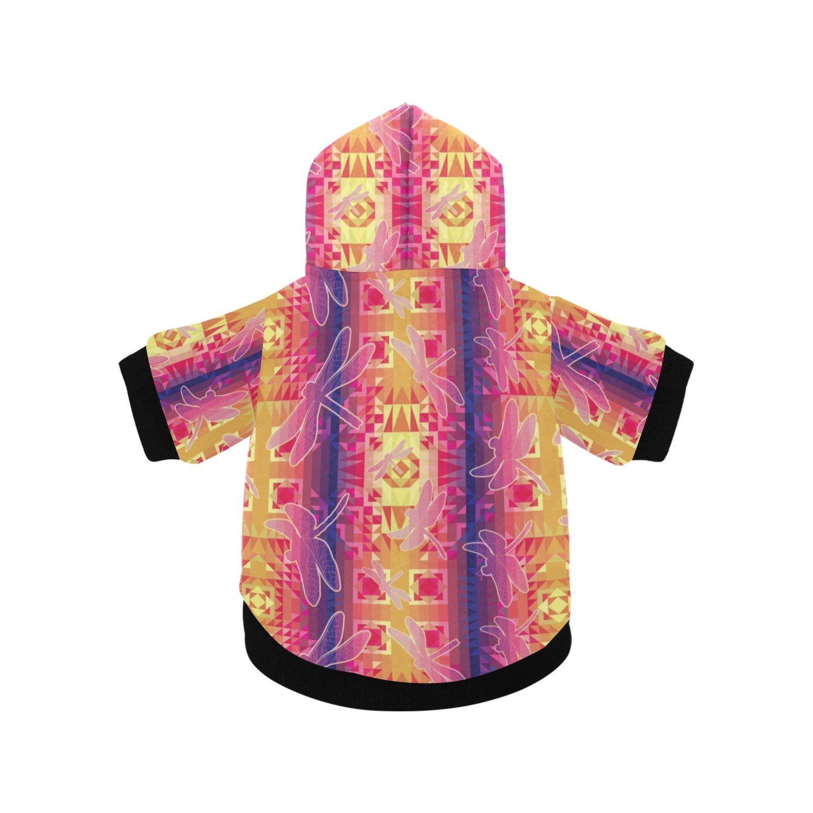 Kaleidoscope Dragonfly Pet Dog Hoodie Pet Dog Hoodie e-joyer