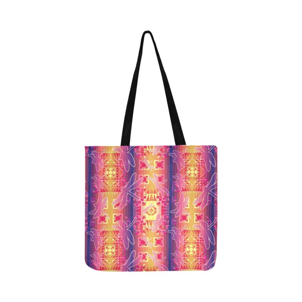 Kaleidoscope Dragonfly Reusable Shopping Bag Model 1660 (Two sides) Shopping Tote Bag (1660) e-joyer