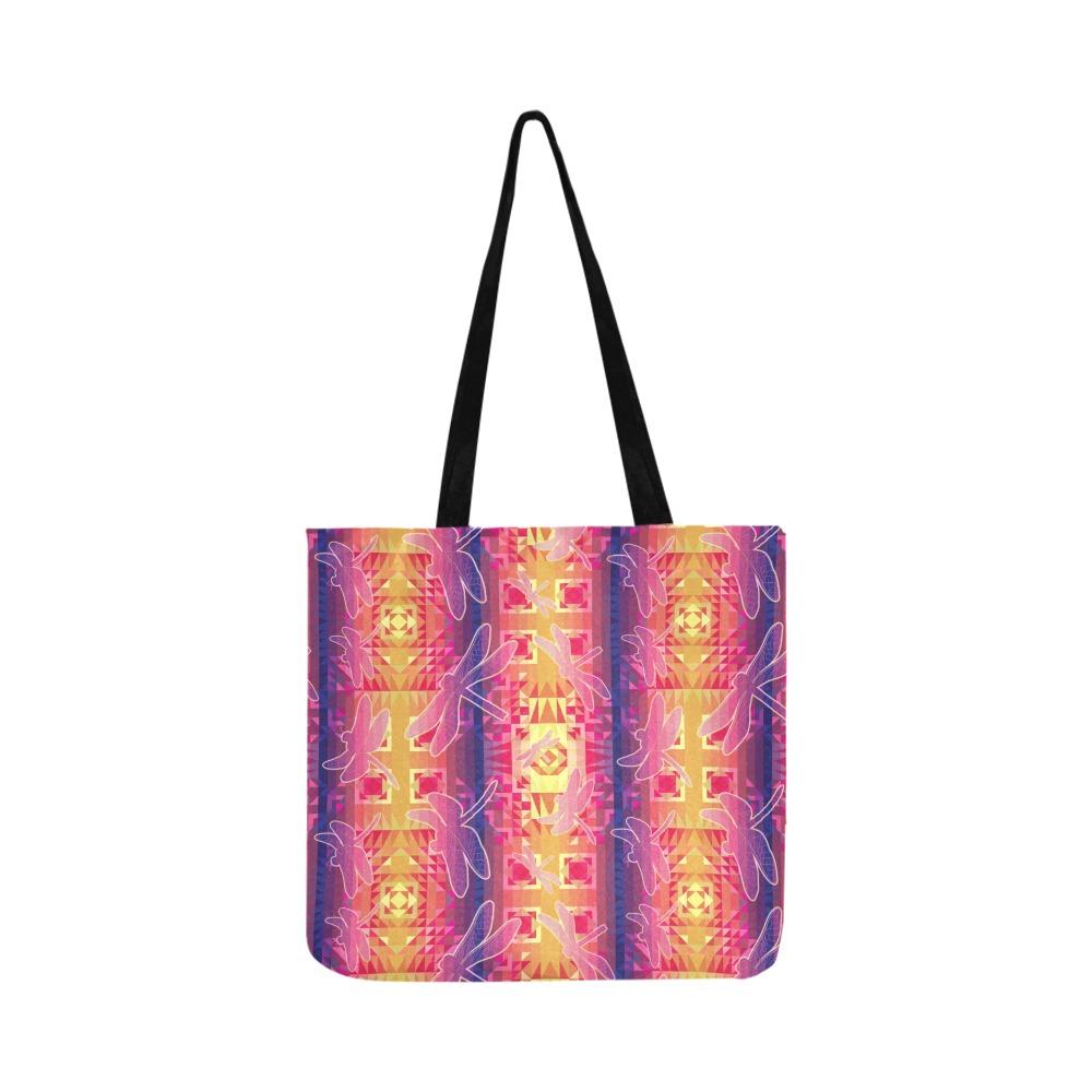 Kaleidoscope Dragonfly Reusable Shopping Bag Model 1660 (Two sides) Shopping Tote Bag (1660) e-joyer