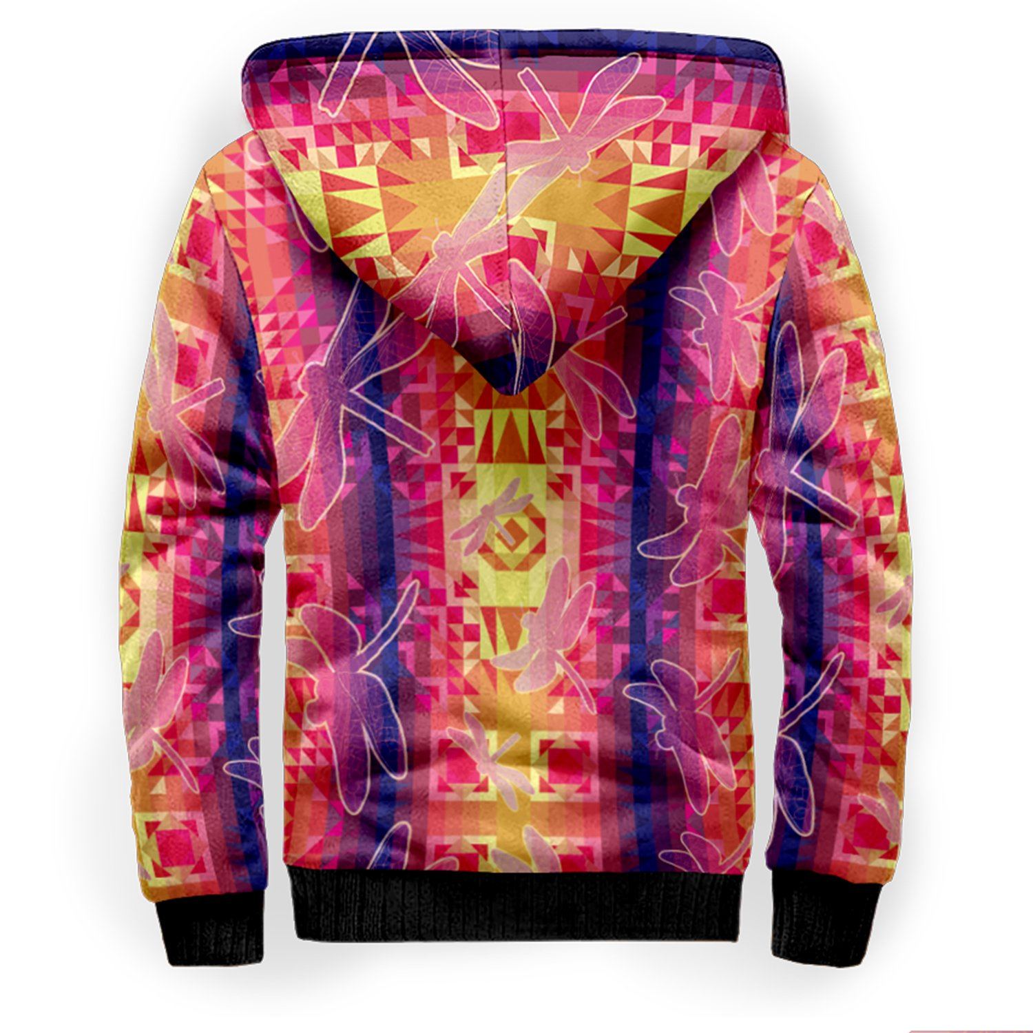 Kaleidoscope Dragonfly Sherpa Hoodie hoodie Herman