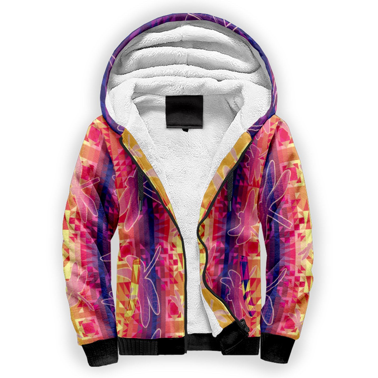 Kaleidoscope Dragonfly Sherpa Hoodie hoodie Herman