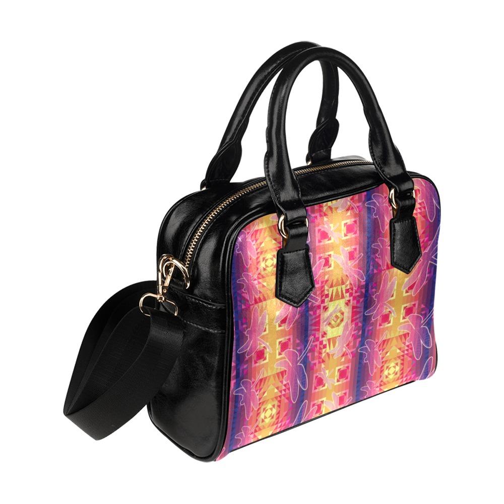 Kaleidoscope Dragonfly Shoulder Handbag (Model 1634) Shoulder Handbags (1634) e-joyer