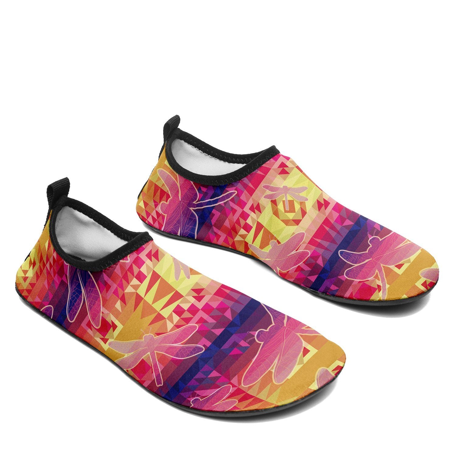 Kaleidoscope Dragonfly Sockamoccs Slip On Shoes Herman