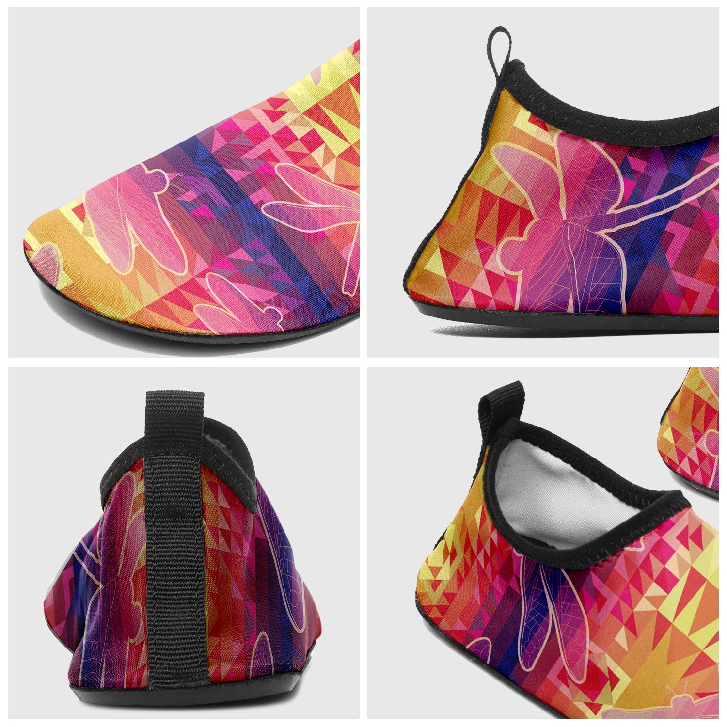 Kaleidoscope Dragonfly Sockamoccs Slip On Shoes Herman