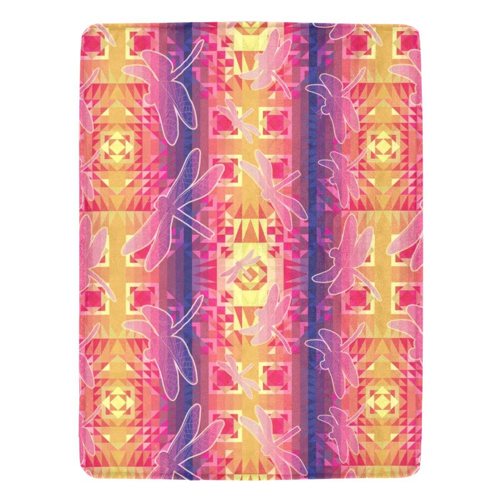 Kaleidoscope Dragonfly Ultra-Soft Micro Fleece Blanket 60"x80" Ultra-Soft Blanket 60''x80'' e-joyer
