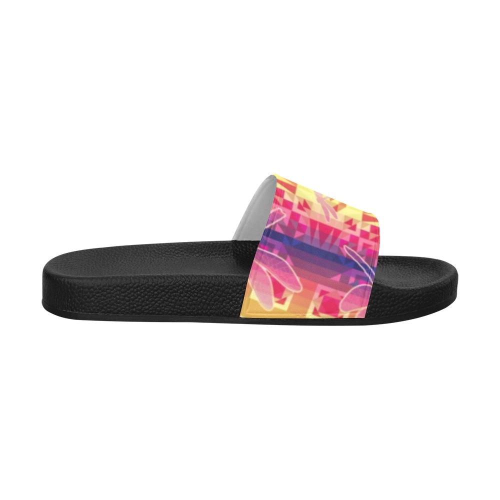 Kaleidoscope Dragonfly Women's Slide Sandals (Model 057) Women's Slide Sandals (057) e-joyer