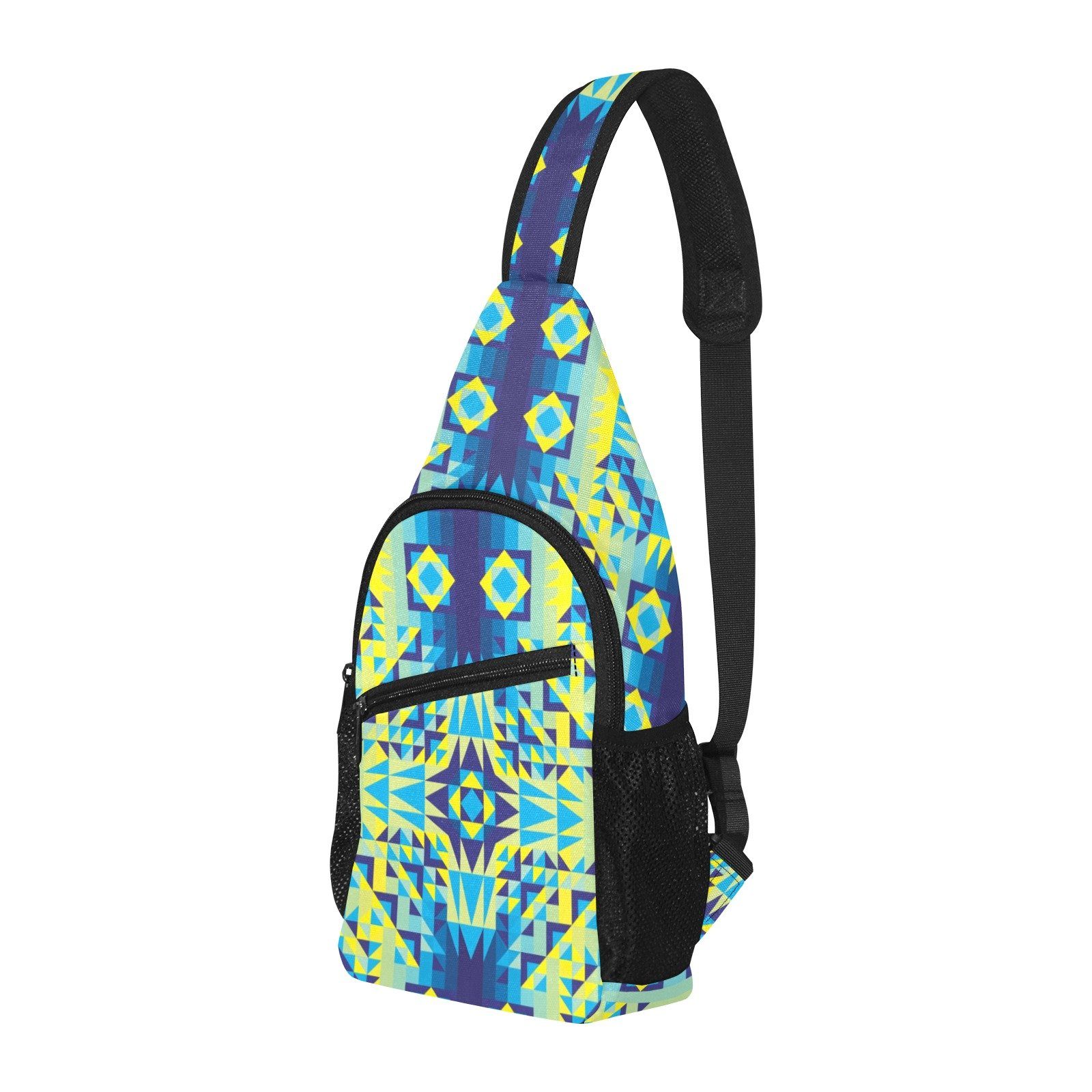 Kaleidoscope Jaune Bleu All Over Print Chest Bag (Model 1719) All Over Print Chest Bag (1719) e-joyer