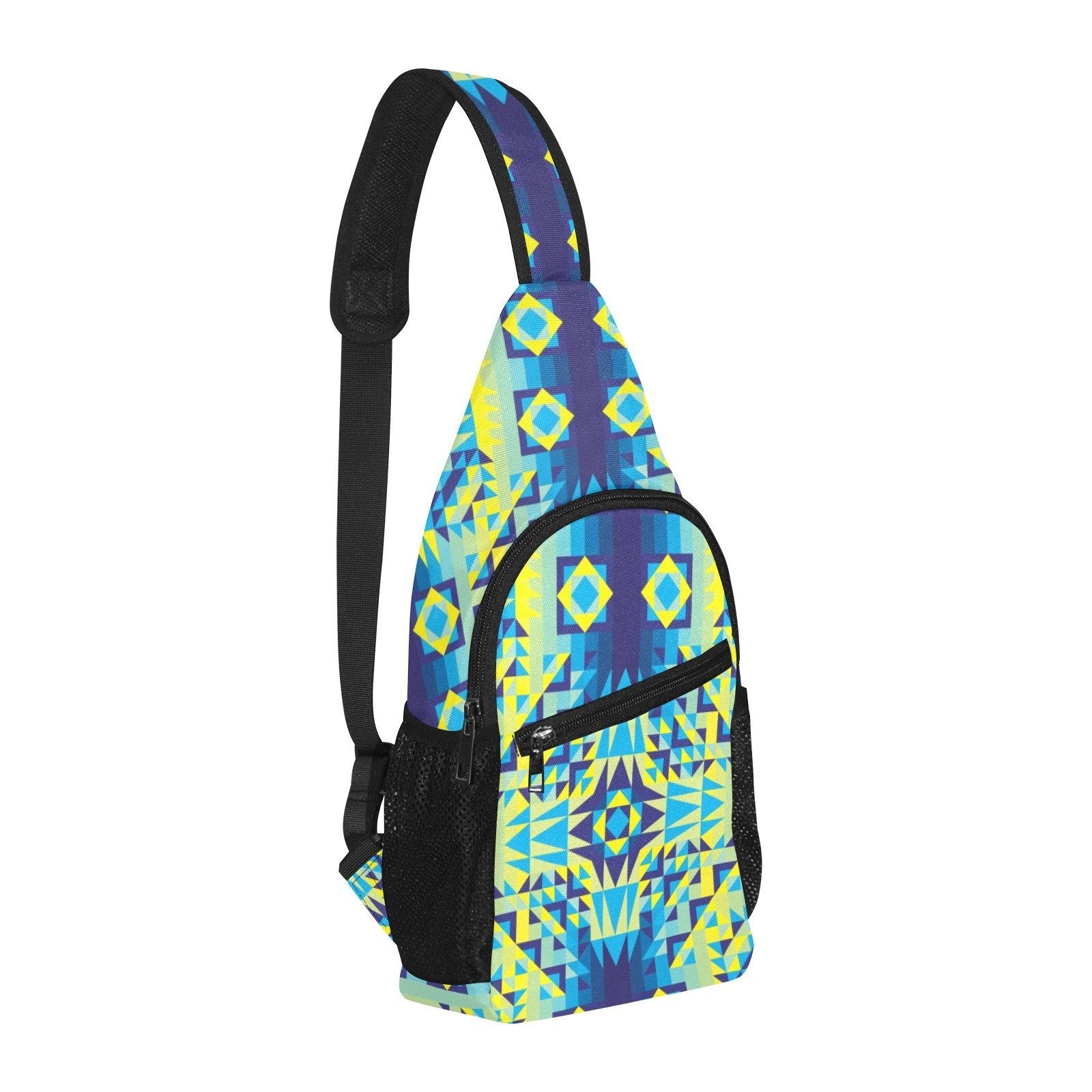 Kaleidoscope Jaune Bleu All Over Print Chest Bag (Model 1719) All Over Print Chest Bag (1719) e-joyer