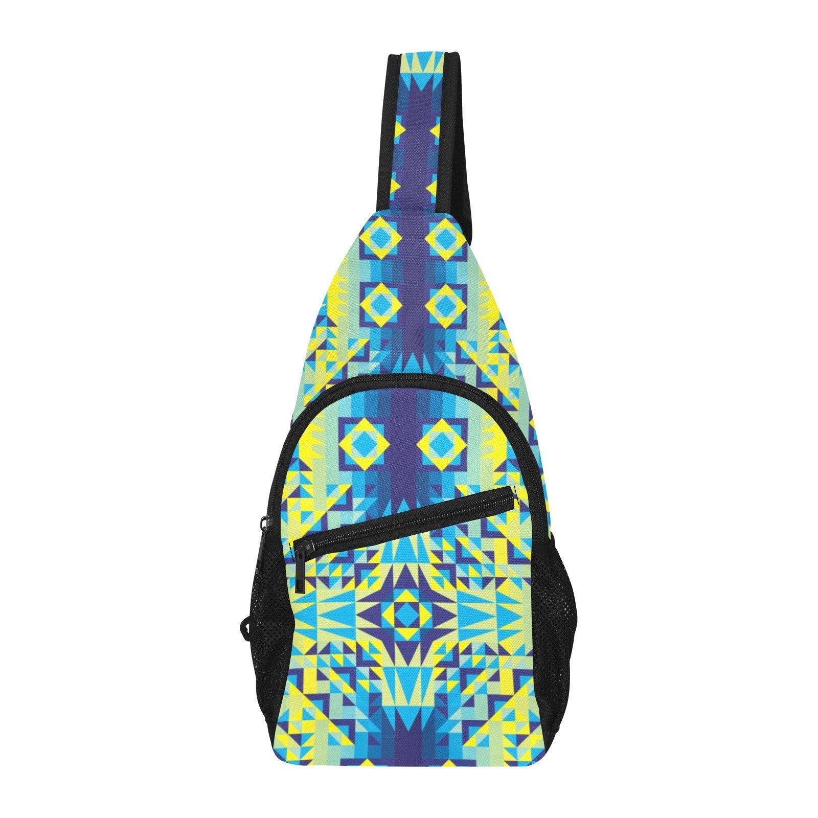 Kaleidoscope Jaune Bleu All Over Print Chest Bag (Model 1719) All Over Print Chest Bag (1719) e-joyer 