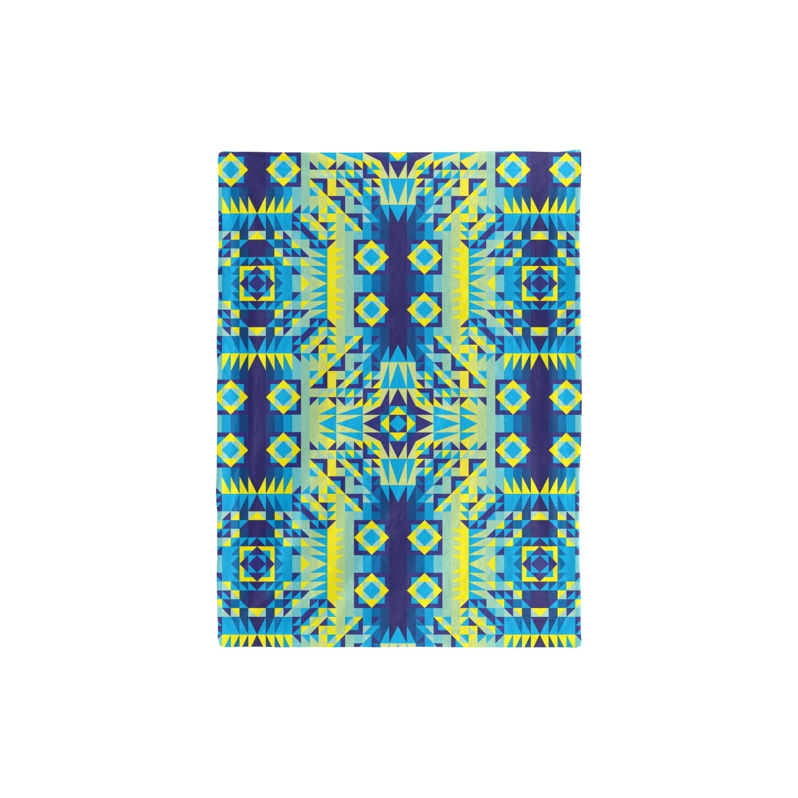 Kaleidoscope Jaune Bleu Baby Blanket 30"x40" Baby Blanket 30"x40" e-joyer