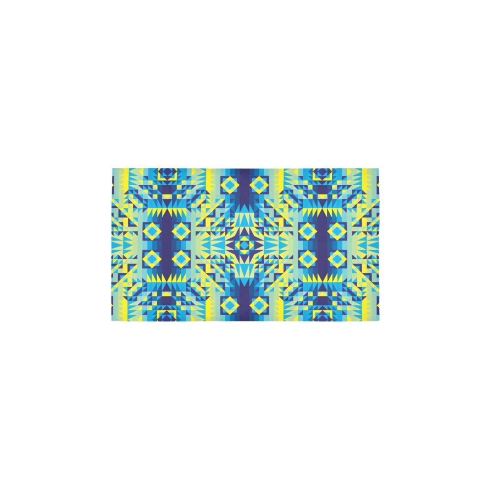 Kaleidoscope Jaune Bleu Bath Rug 16''x 28'' Bath Rug 16''x 28'' e-joyer