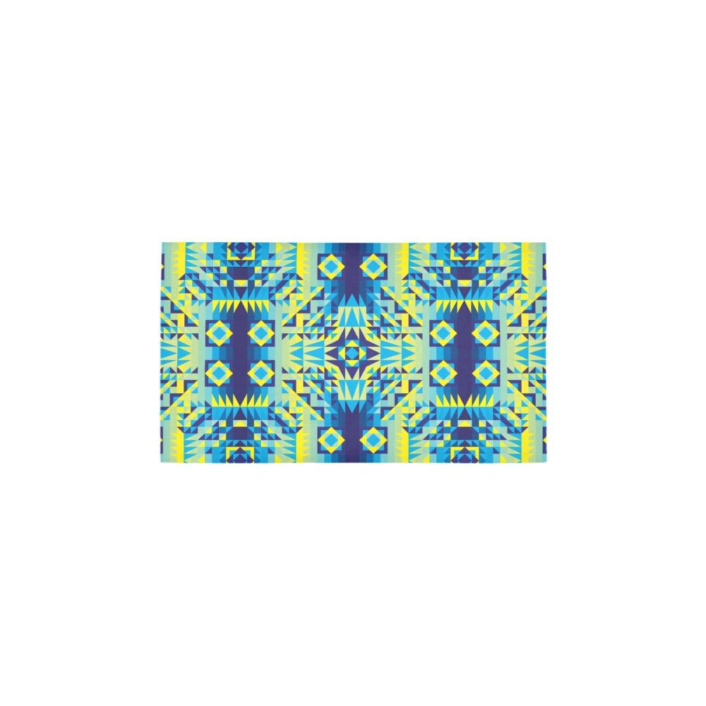 Kaleidoscope Jaune Bleu Bath Rug 16''x 28'' Bath Rug 16''x 28'' e-joyer 