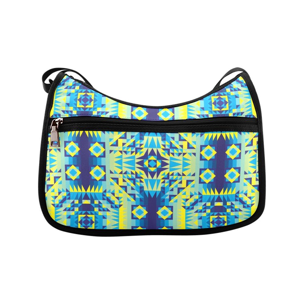 Kaleidoscope Jaune Bleu Crossbody Bags (Model 1616) Crossbody Bags (1616) e-joyer