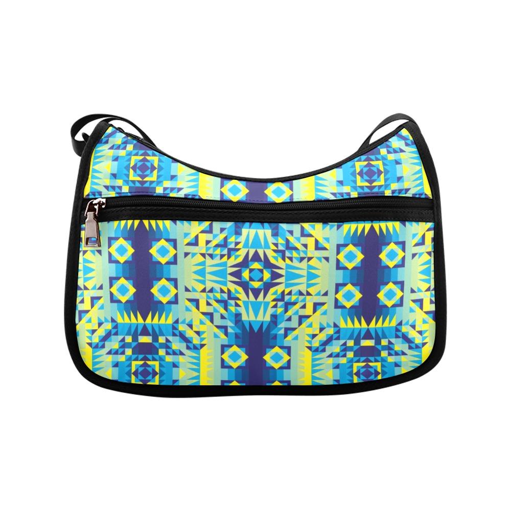 Kaleidoscope Jaune Bleu Crossbody Bags (Model 1616) Crossbody Bags (1616) e-joyer 