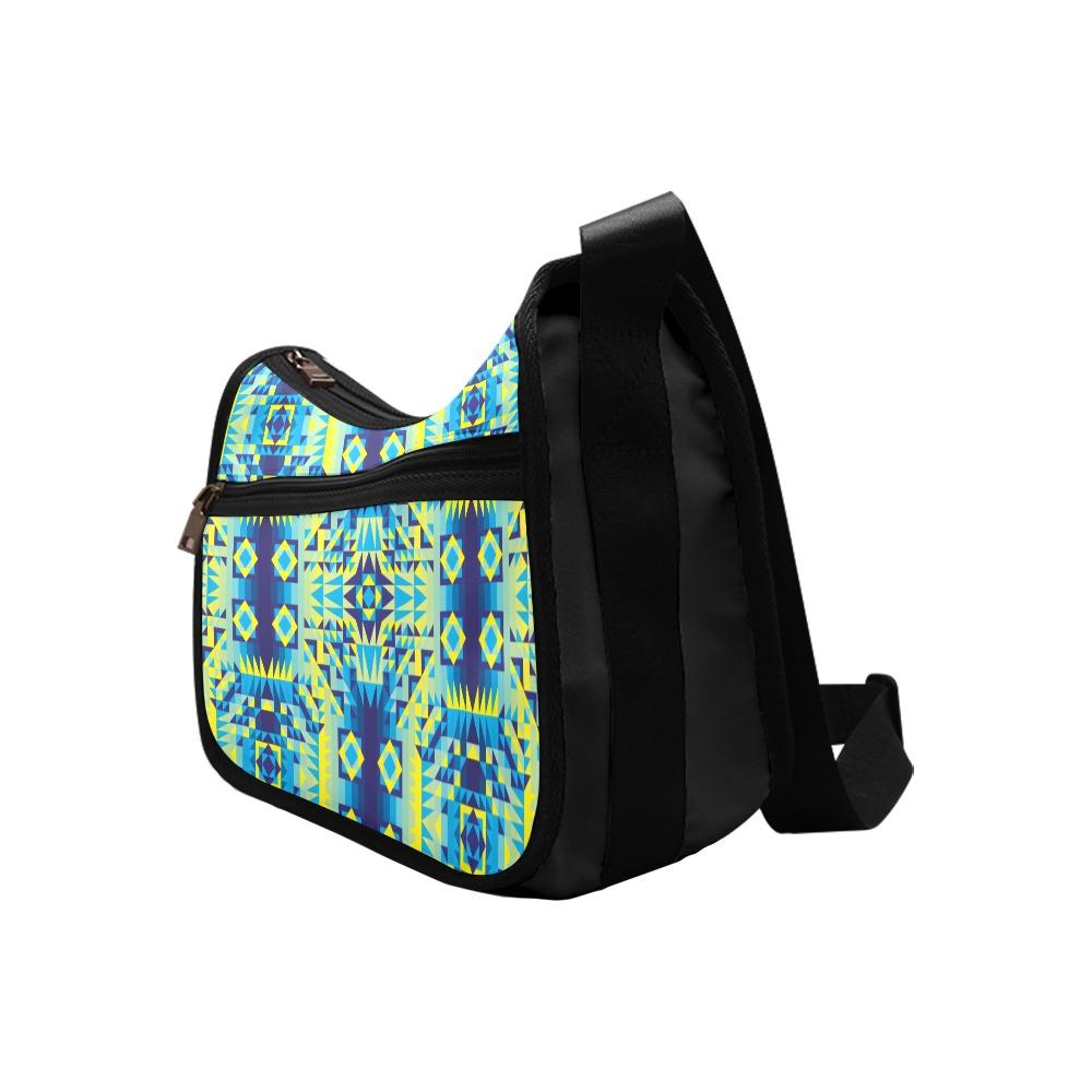 Kaleidoscope Jaune Bleu Crossbody Bags (Model 1616) Crossbody Bags (1616) e-joyer