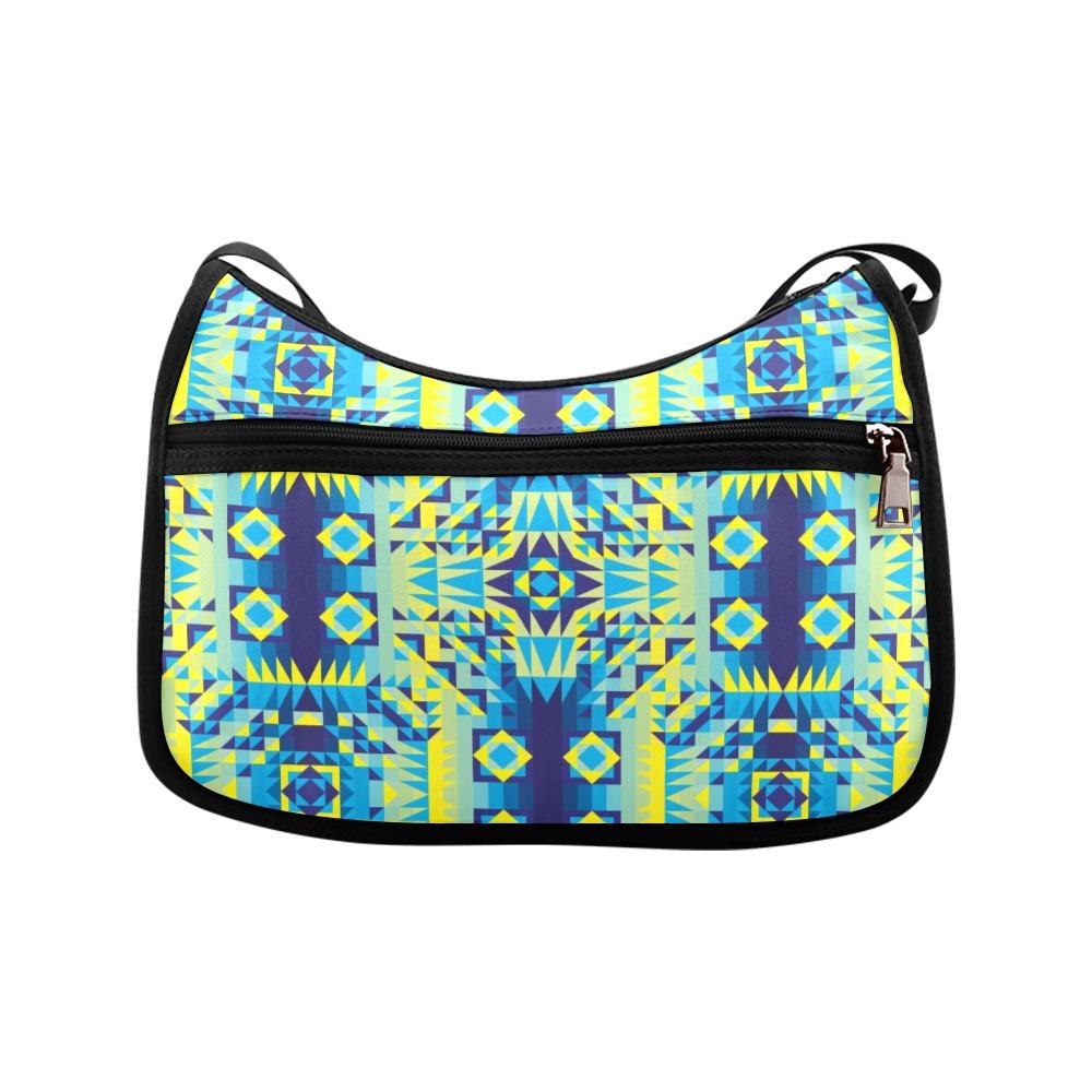 Kaleidoscope Jaune Bleu Crossbody Bags (Model 1616) Crossbody Bags (1616) e-joyer