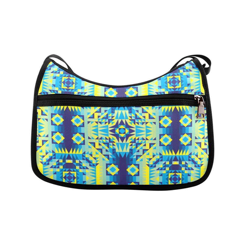 Kaleidoscope Jaune Bleu Crossbody Bags (Model 1616) Crossbody Bags (1616) e-joyer 