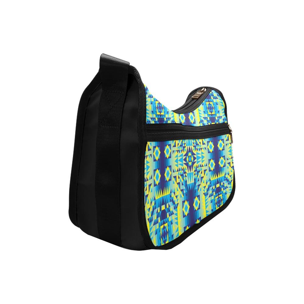 Kaleidoscope Jaune Bleu Crossbody Bags (Model 1616) Crossbody Bags (1616) e-joyer