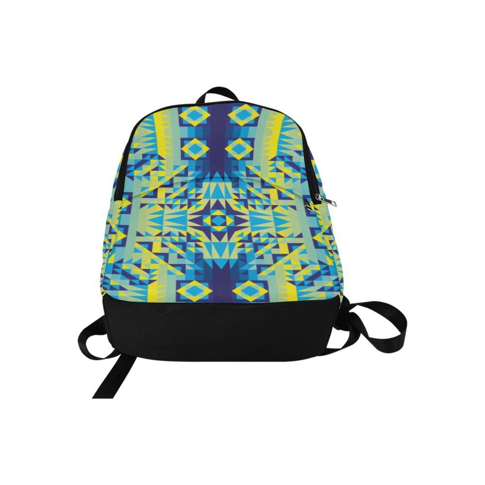 Kaleidoscope Jaune Bleu Fabric Backpack for Adult (Model 1659) Casual Backpack for Adult (1659) e-joyer