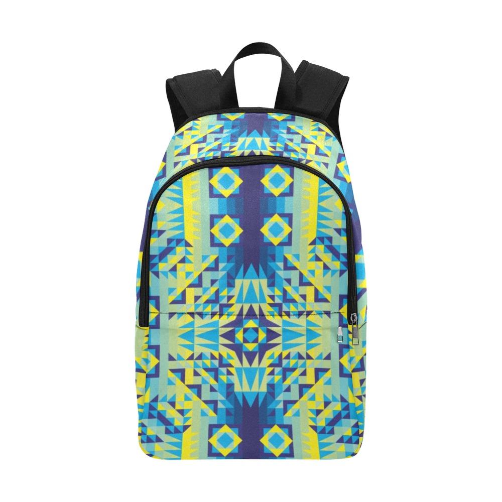 Kaleidoscope Jaune Bleu Fabric Backpack for Adult (Model 1659) Casual Backpack for Adult (1659) e-joyer