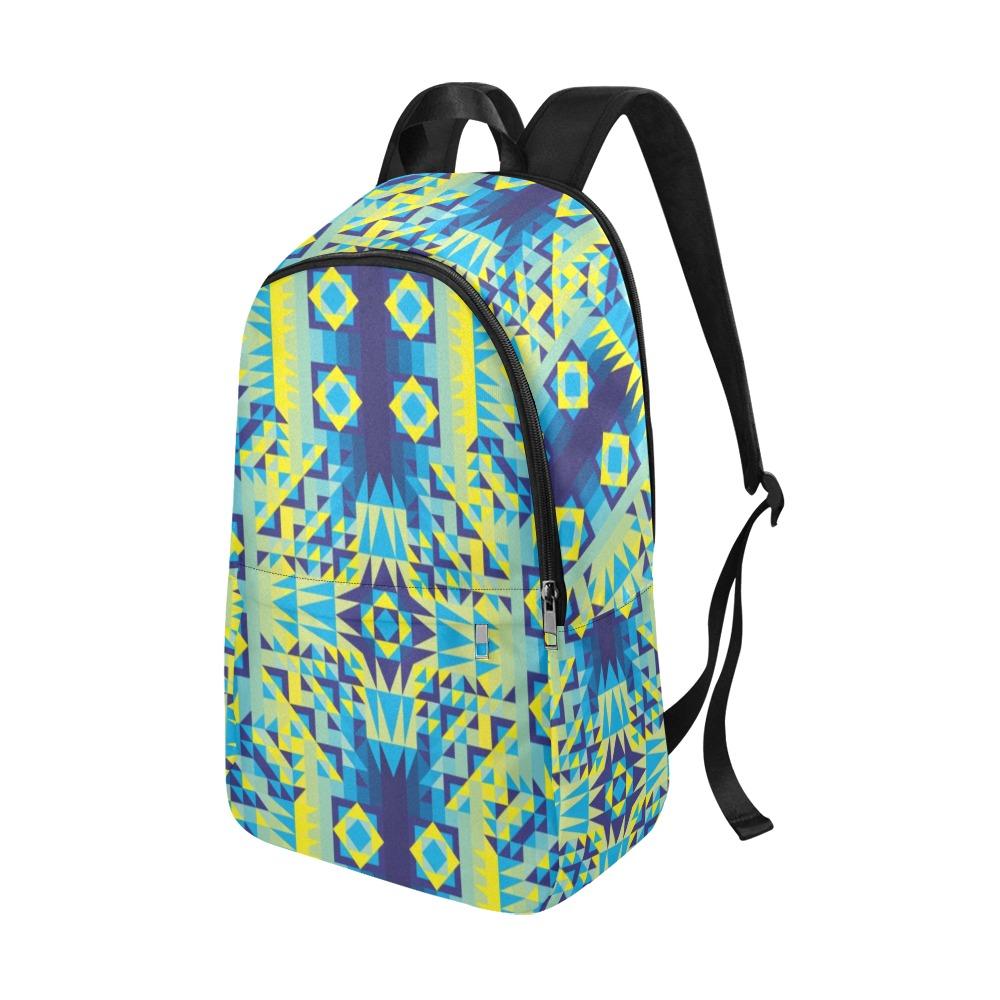 Kaleidoscope Jaune Bleu Fabric Backpack for Adult (Model 1659) Casual Backpack for Adult (1659) e-joyer
