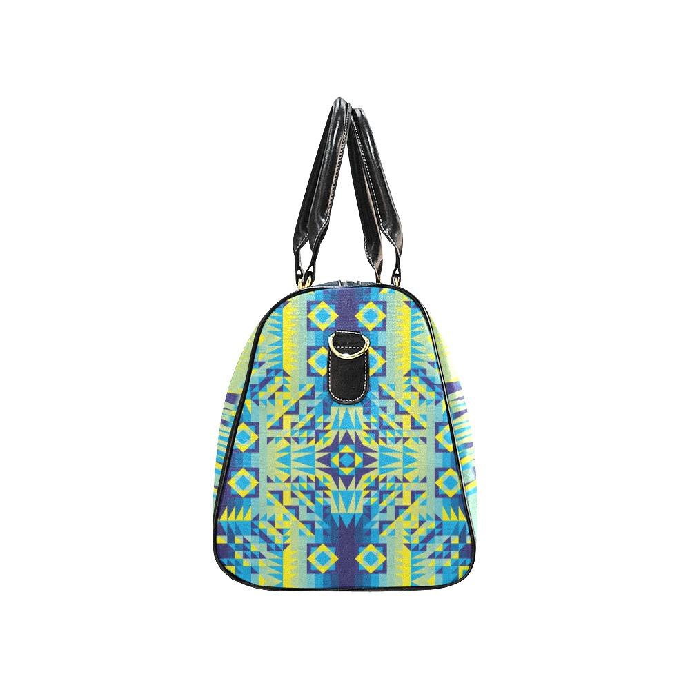 Kaleidoscope Jaune Bleu New Waterproof Travel Bag/Small (Model 1639) bag e-joyer