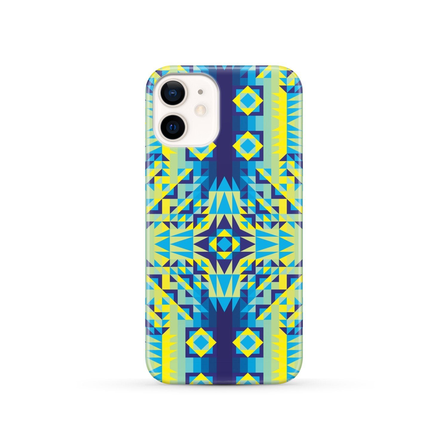 Kaleidoscope Jaune Bleu Phone Case Phone Case wc-fulfillment iPhone 12