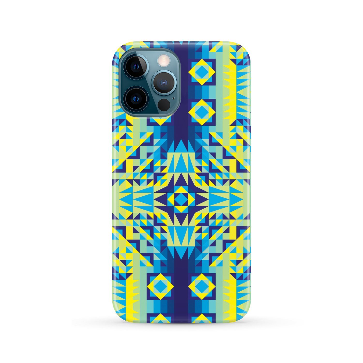 Kaleidoscope Jaune Bleu Phone Case Phone Case wc-fulfillment iPhone 12 Pro Max