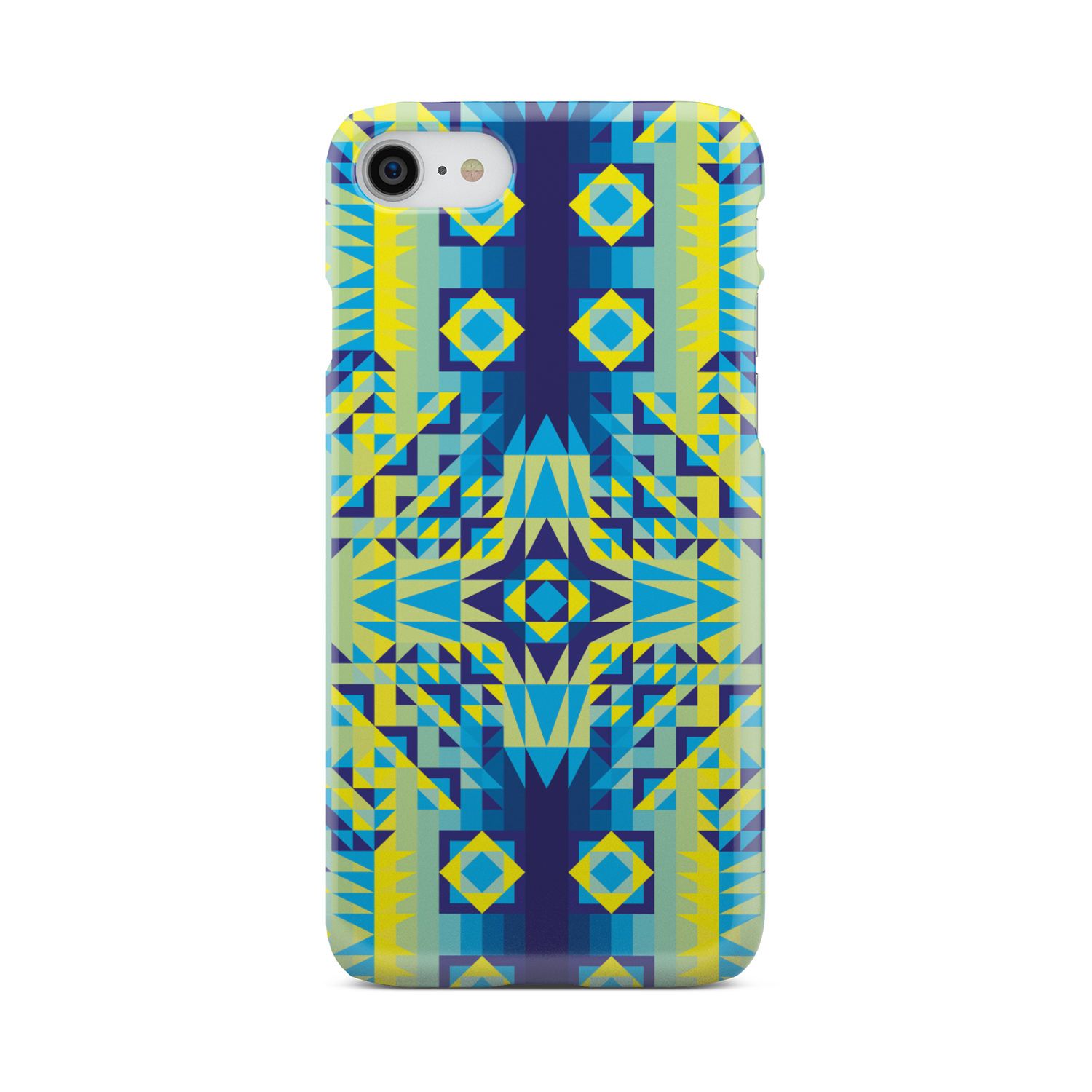 Kaleidoscope Jaune Bleu Phone Case Phone Case wc-fulfillment iPhone 8