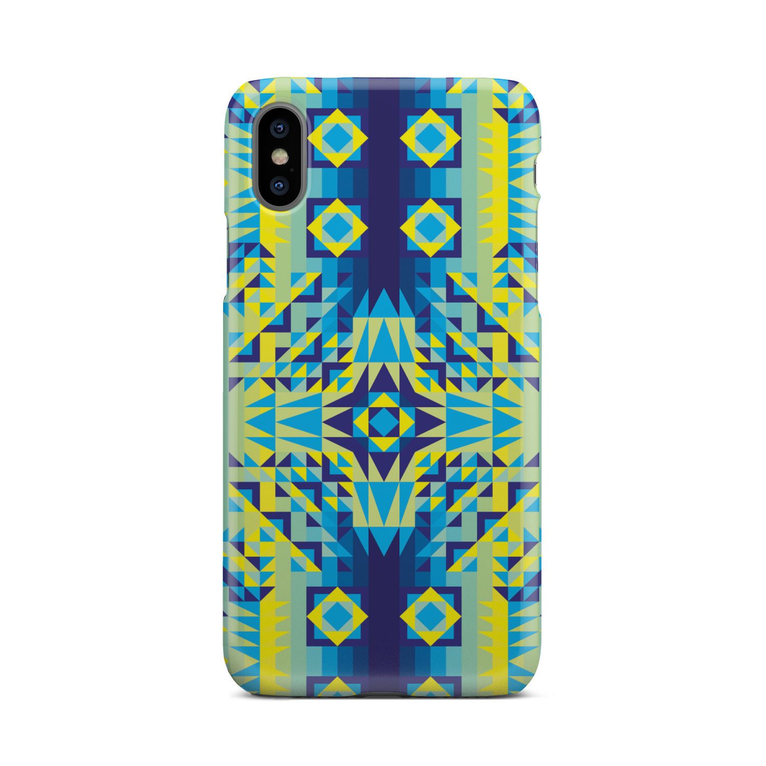 Kaleidoscope Jaune Bleu Phone Case Phone Case wc-fulfillment iPhone X