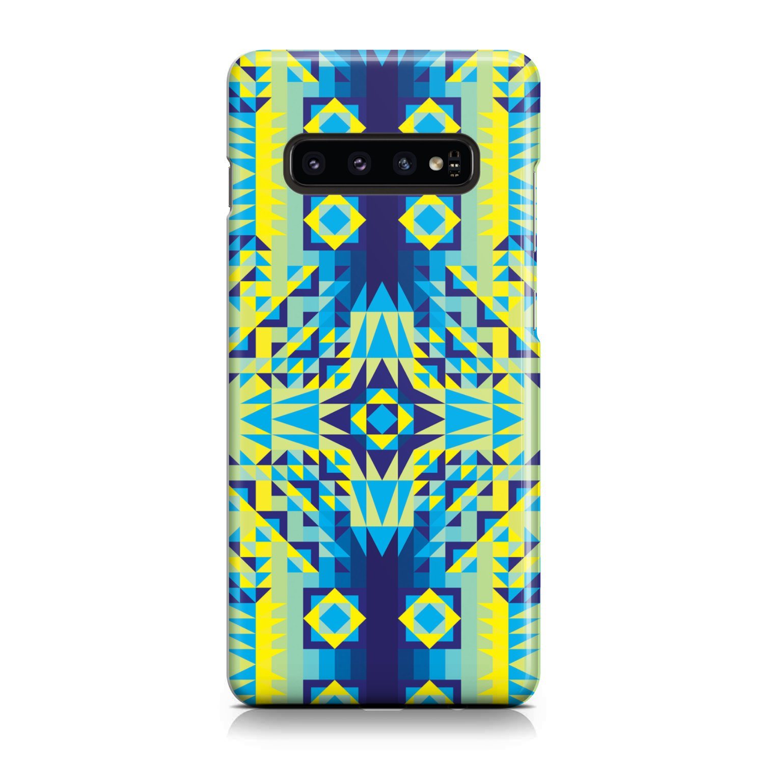 Kaleidoscope Jaune Bleu Phone Case Phone Case wc-fulfillment Samsung Galaxy S10 Plus
