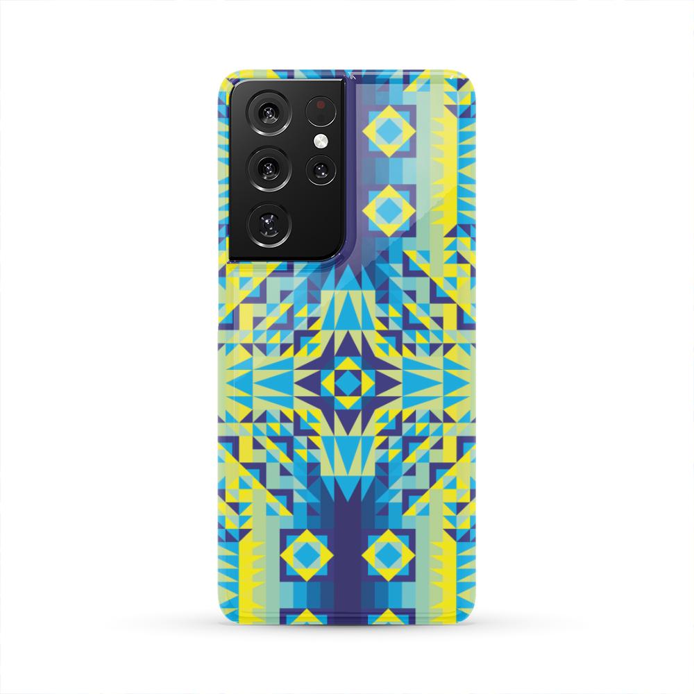 Kaleidoscope Jaune Bleu Phone Case Phone Case wc-fulfillment Samsung Galaxy S21 Ultra