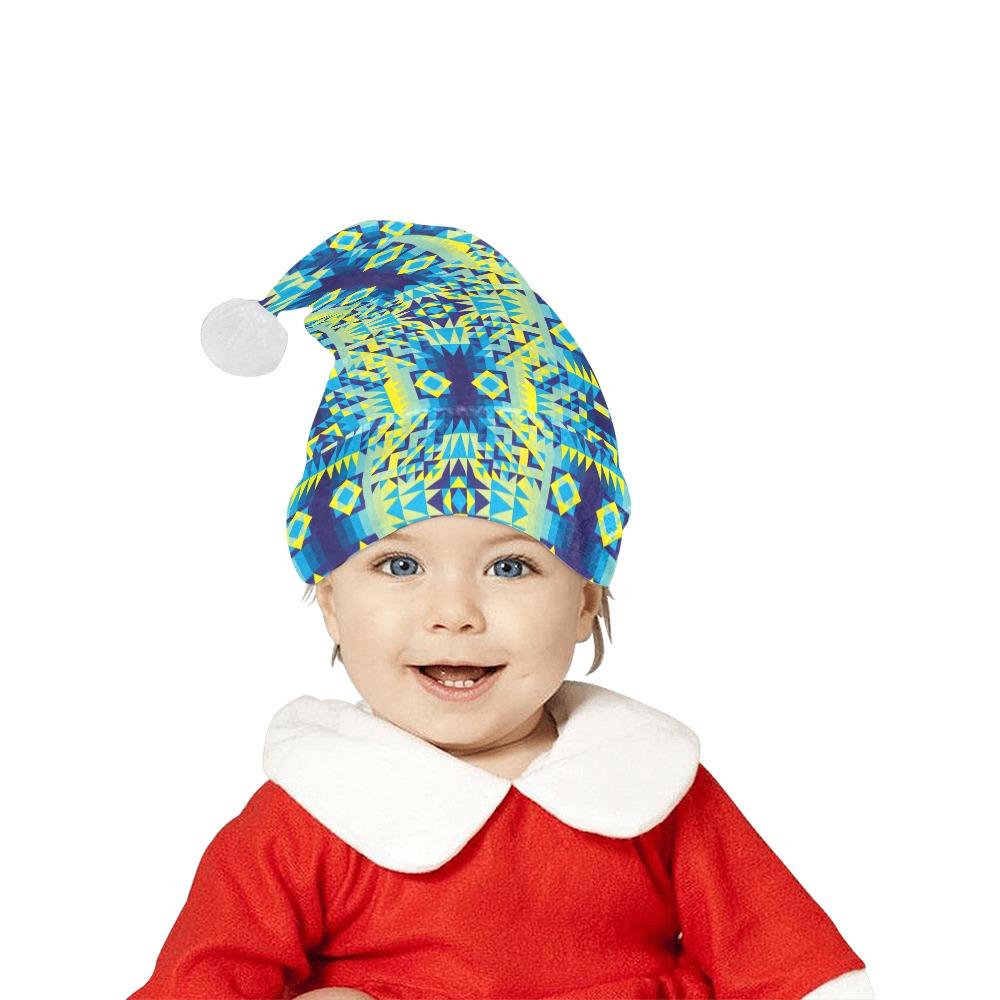 Kaleidoscope Jaune Bleu Santa Hat Santa Hat e-joyer 