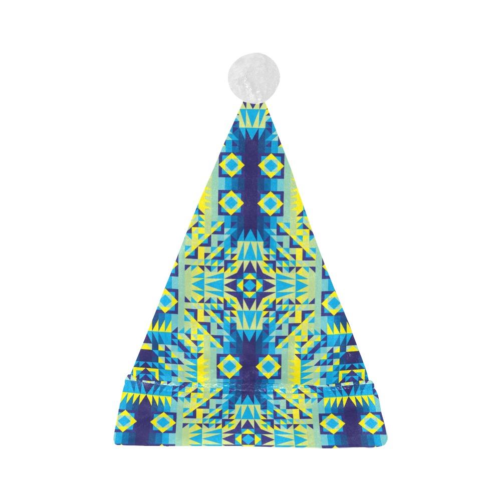 Kaleidoscope Jaune Bleu Santa Hat Santa Hat e-joyer 