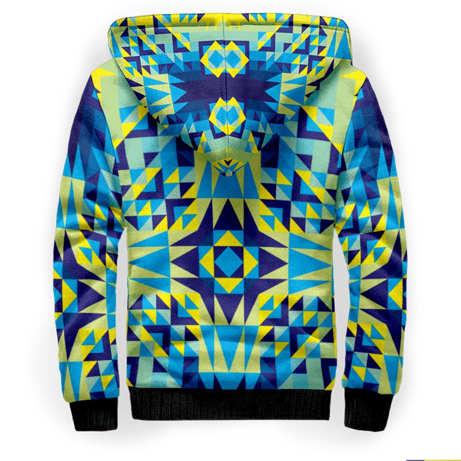 Kaleidoscope Jaune Bleu Sherpa Hoodie hoodie Herman