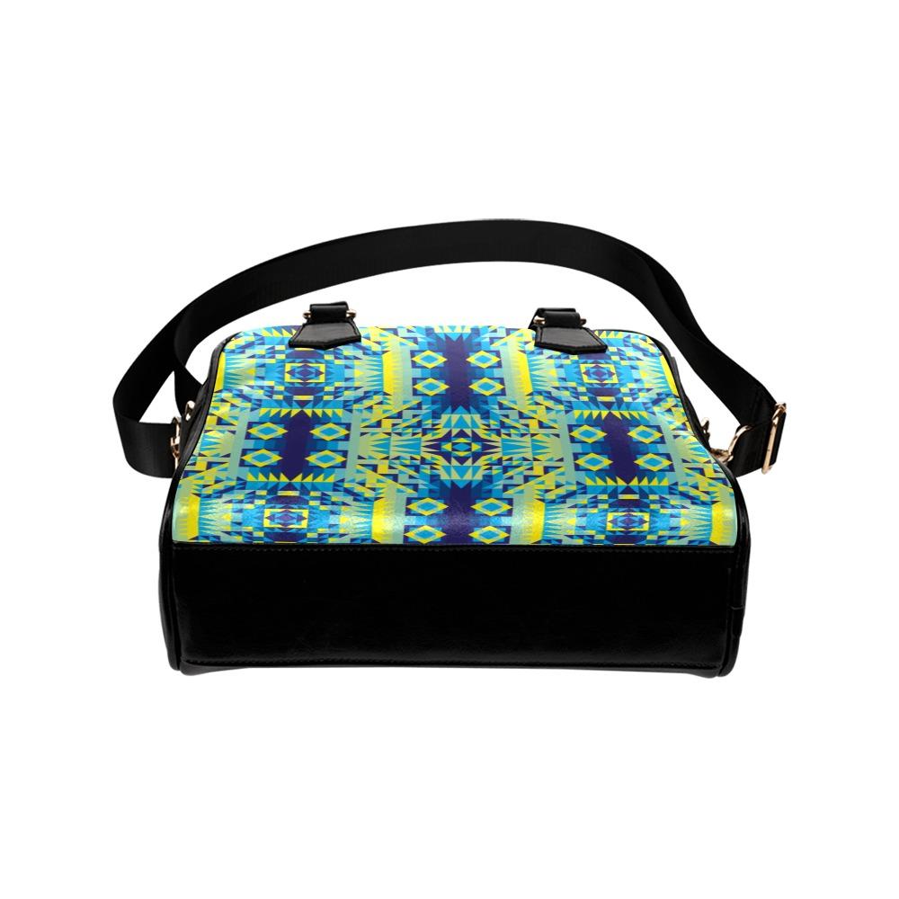 Kaleidoscope Jaune Bleu Shoulder Handbag (Model 1634) Shoulder Handbags (1634) e-joyer
