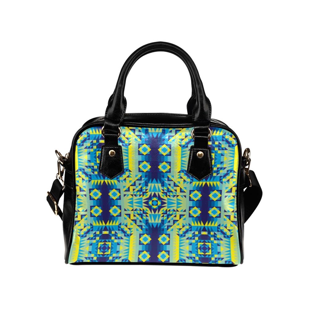 Kaleidoscope Jaune Bleu Shoulder Handbag (Model 1634) Shoulder Handbags (1634) e-joyer