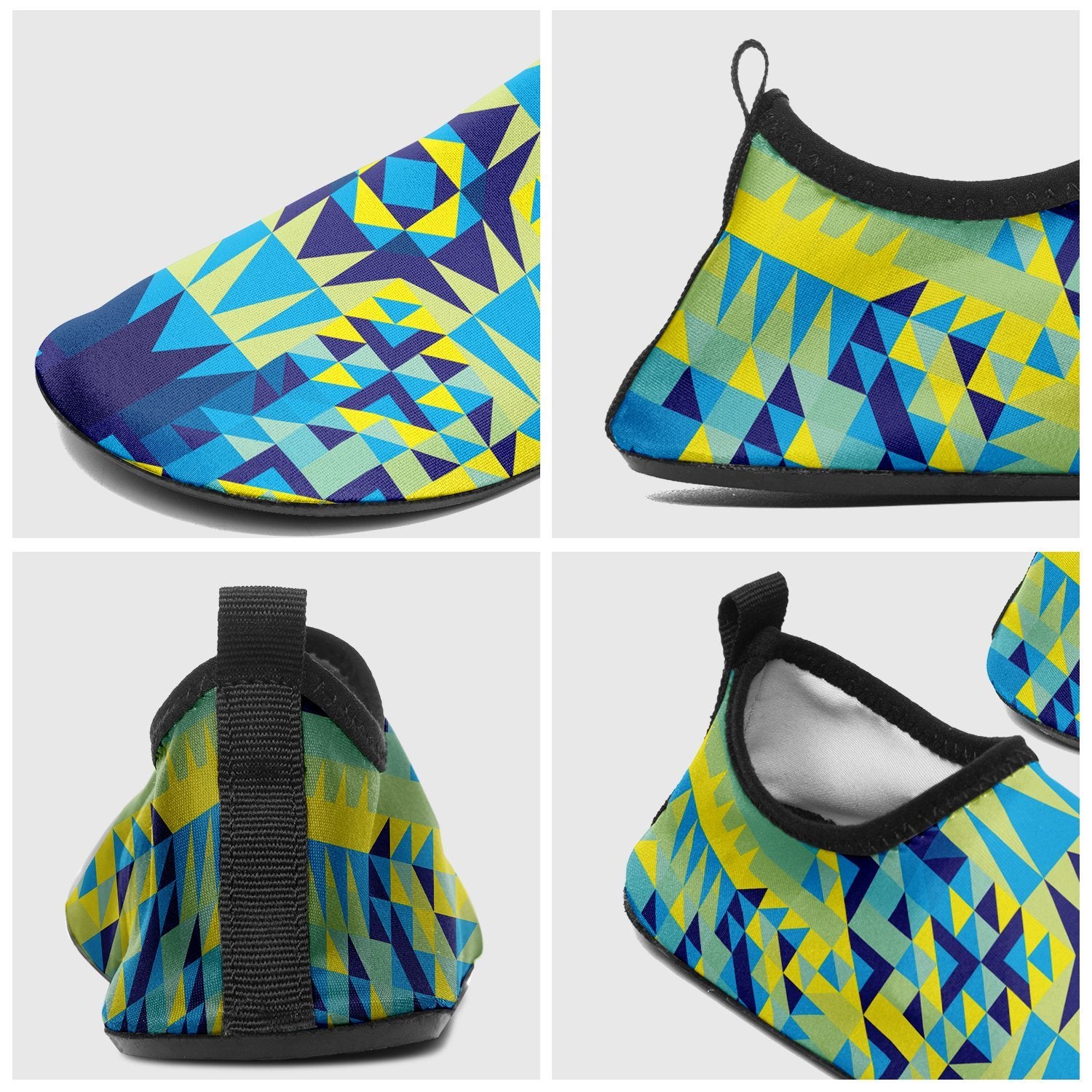 Kaleidoscope Jaune Bleu Sockamoccs Slip On Shoes Herman