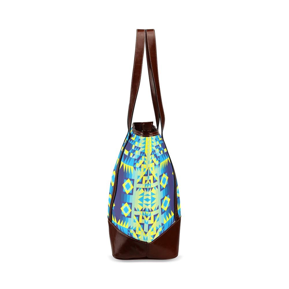 Kaleidoscope Jaune Bleu Tote Handbag (Model 1642) Tote Handbags (1642) e-joyer