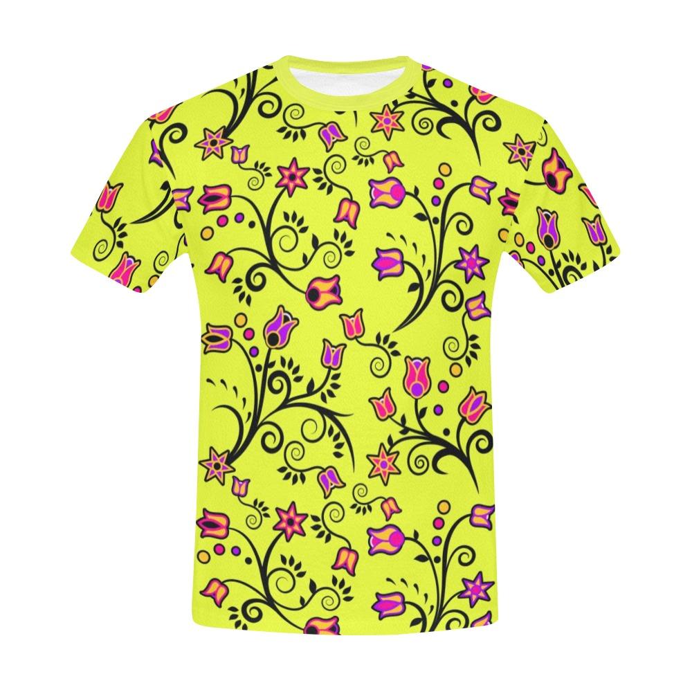 Key Lime Star All Over Print T-Shirt for Men (USA Size) (Model T40) All Over Print T-Shirt for Men (T40) e-joyer