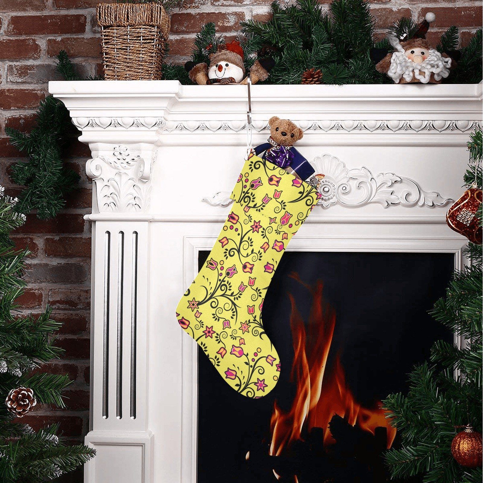 Key Lime Star Christmas Stocking holiday stocking e-joyer