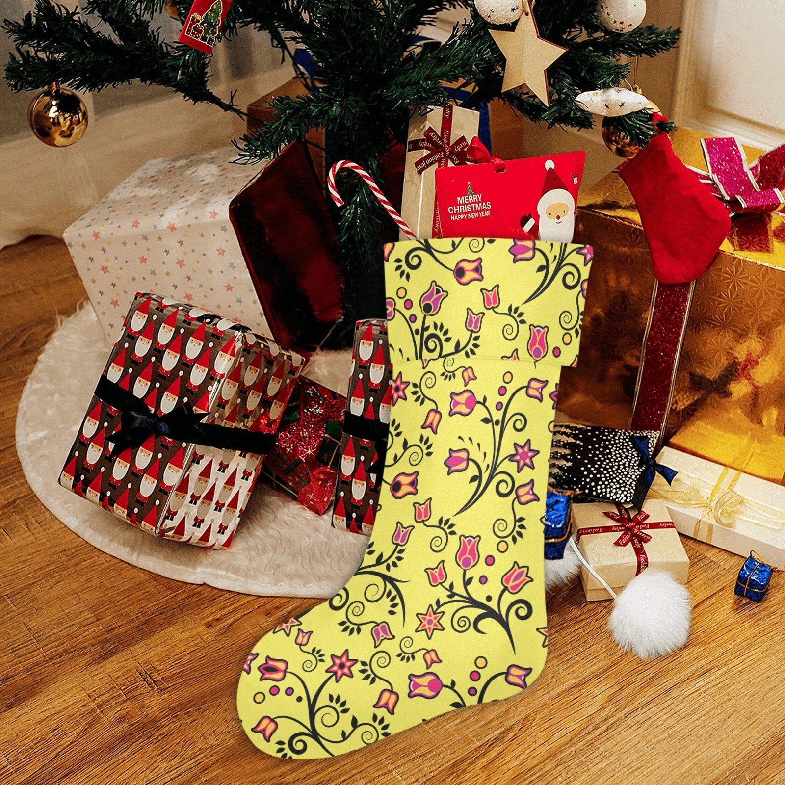 Key Lime Star Christmas Stocking holiday stocking e-joyer